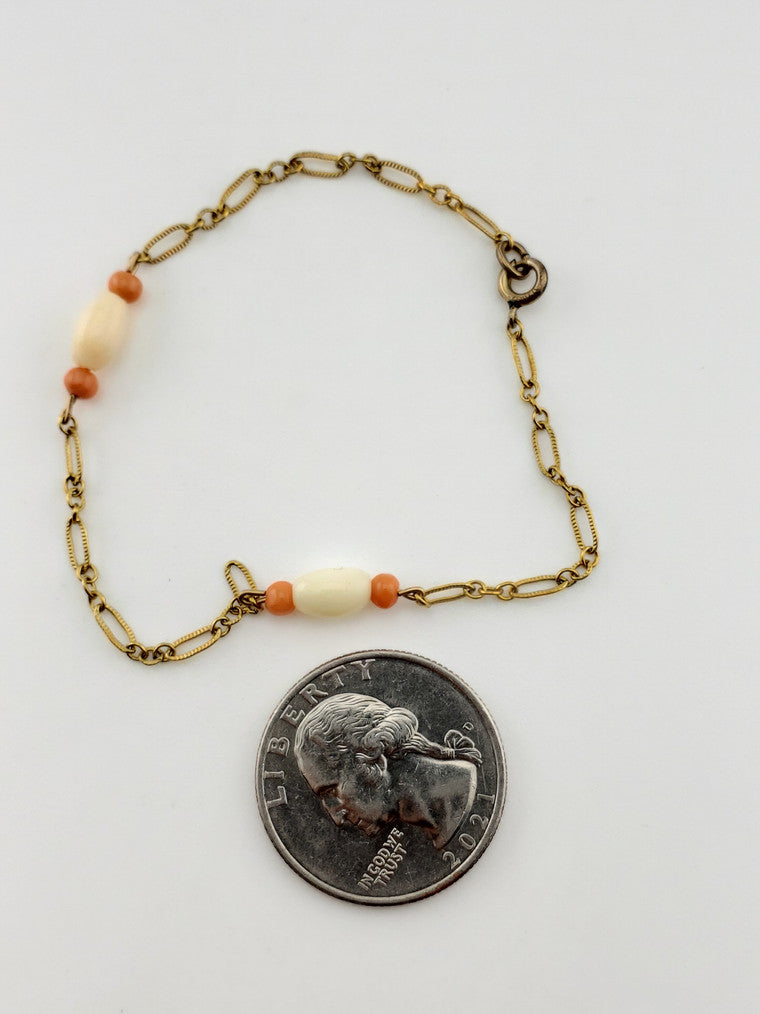 GF Coral Bead Bracelet