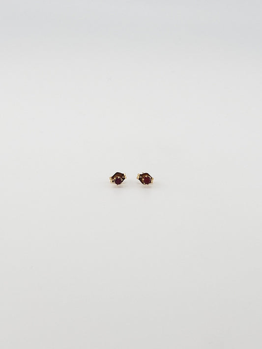 Six Prong Ruby Studs