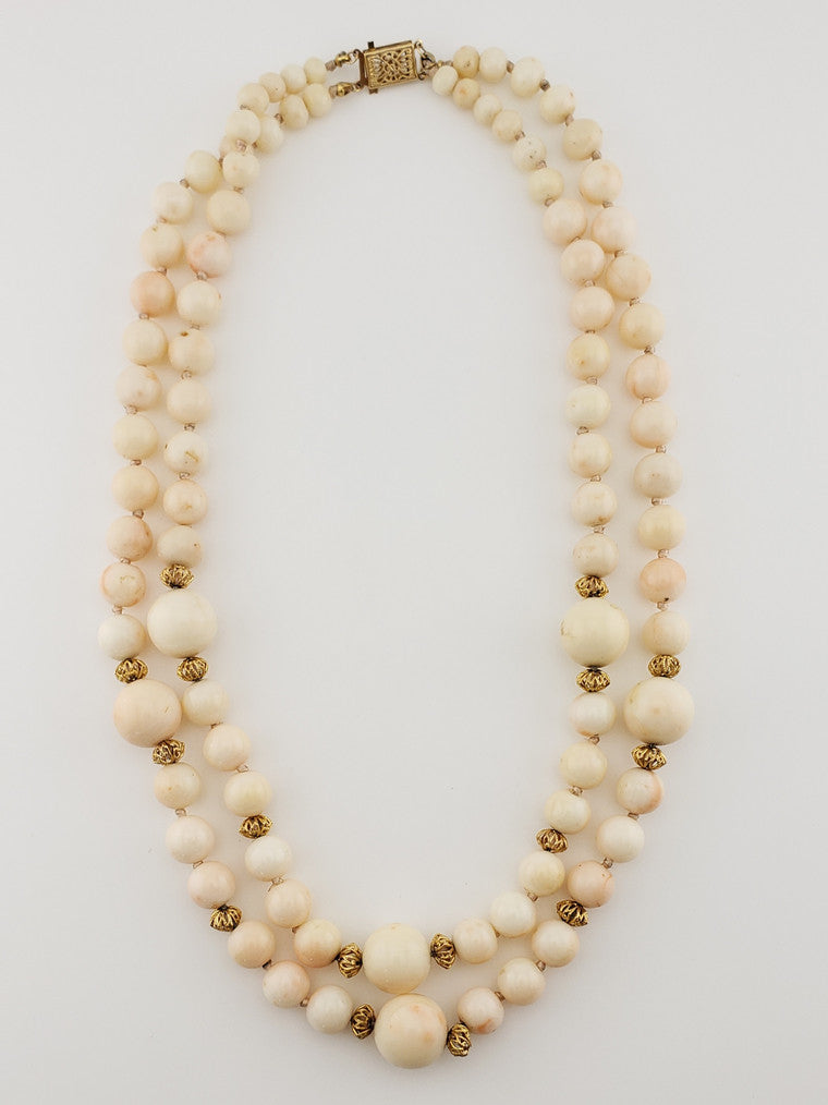 Graduated Coral Double Strand