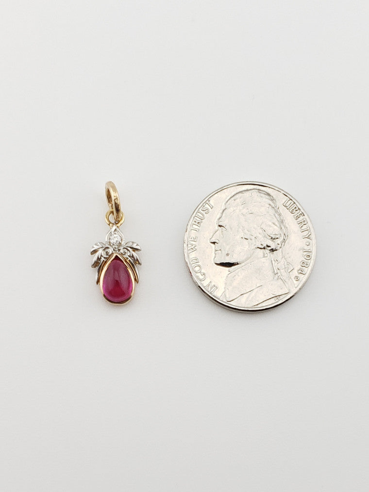Teardrop Ruby Pendant