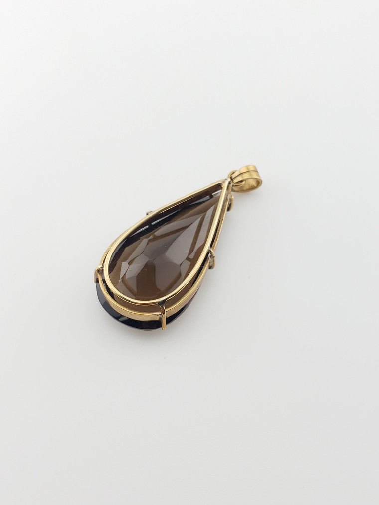 Smokey Quartz Teardrop Pendant