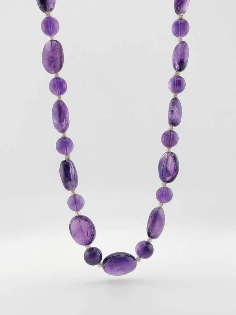 Amethyst & Pearl Strand 29"