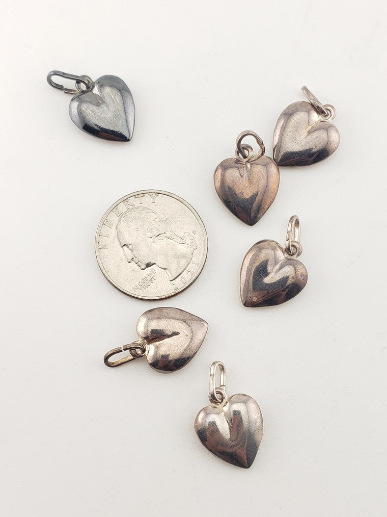 Small Thin Hallow Puffy Heart Pendant
