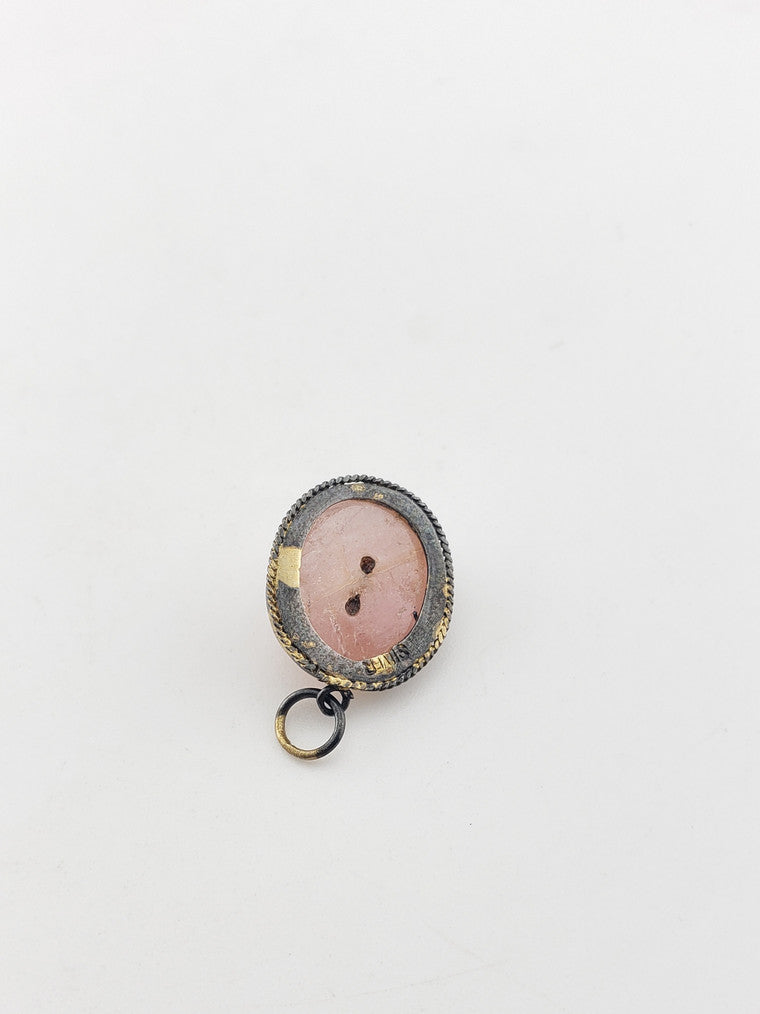 Vermeil Rose Quartz Pendant