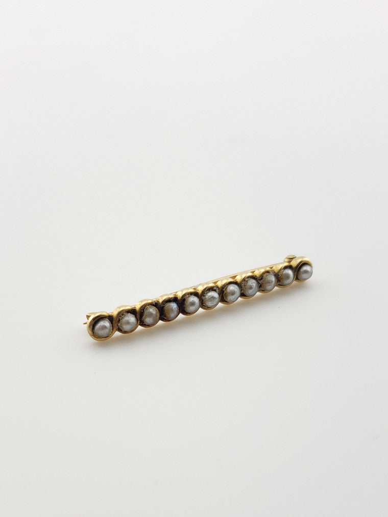 14k Pearl Bar Pin
