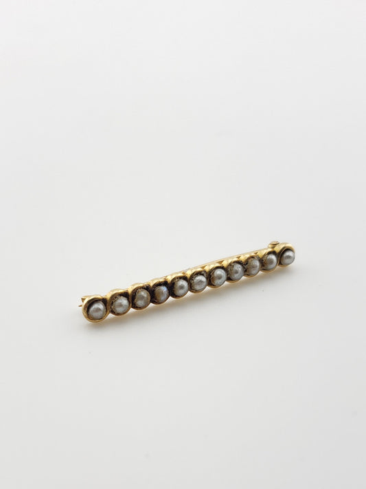 14k Pearl Bar Pin