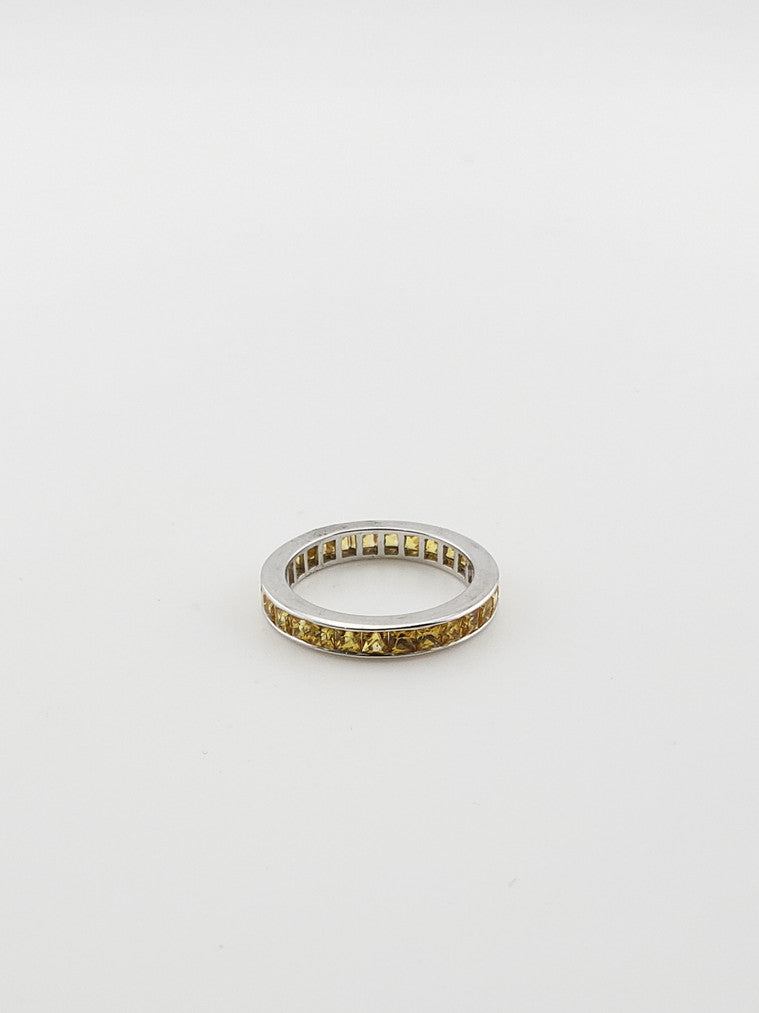 Yellow Sapphire Eternity Band
