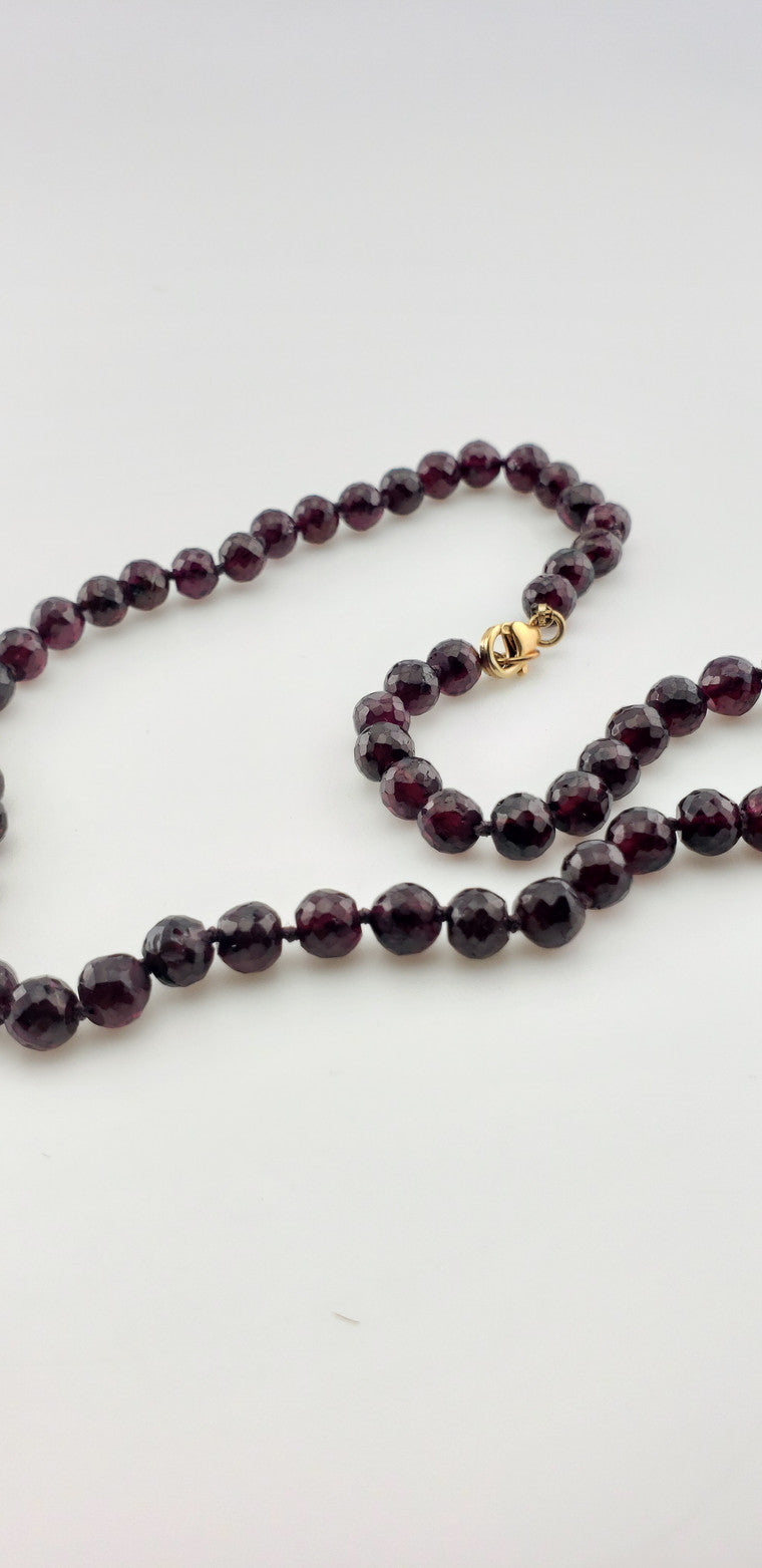 GF Faceted Garnet Strand