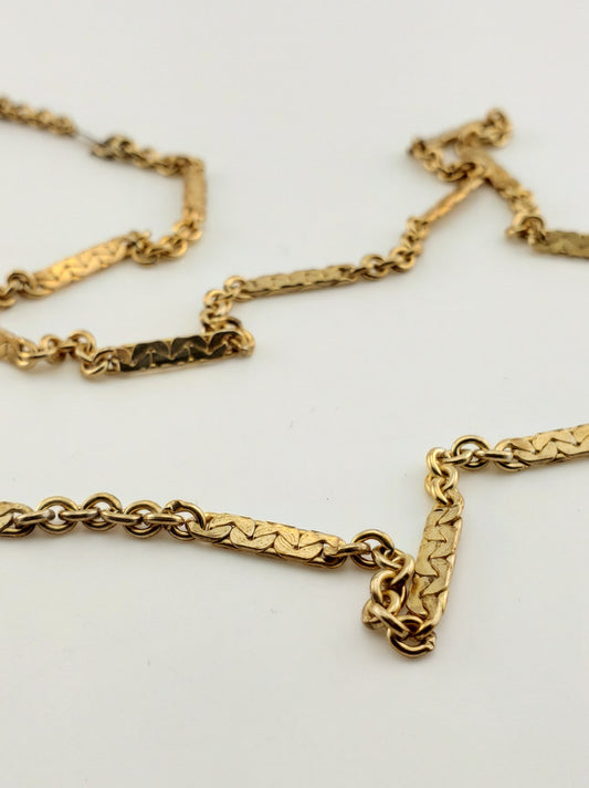 GF Large Bar Link Necklace