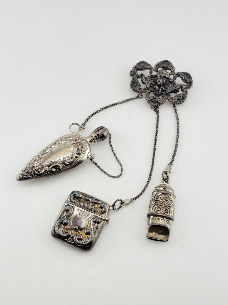 SS Art Nouveau Chatelain Pin