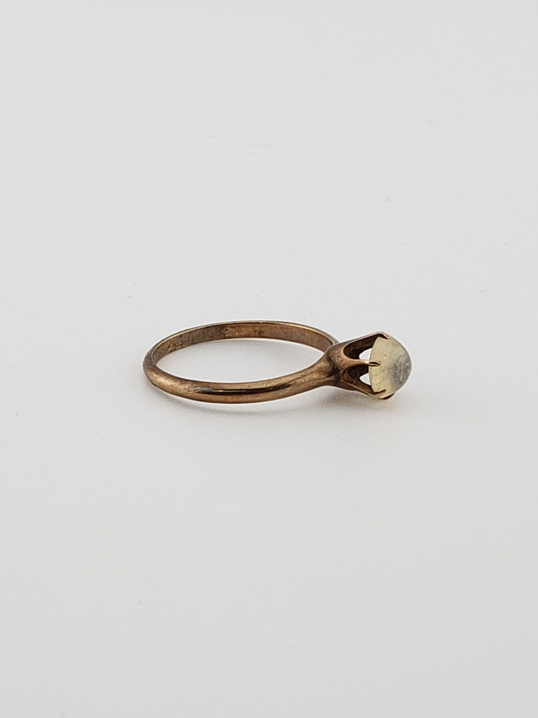 Round Moonstone Ring