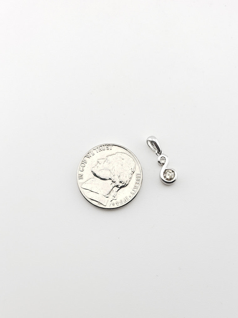 Swirl-Drop Diamond Pendant