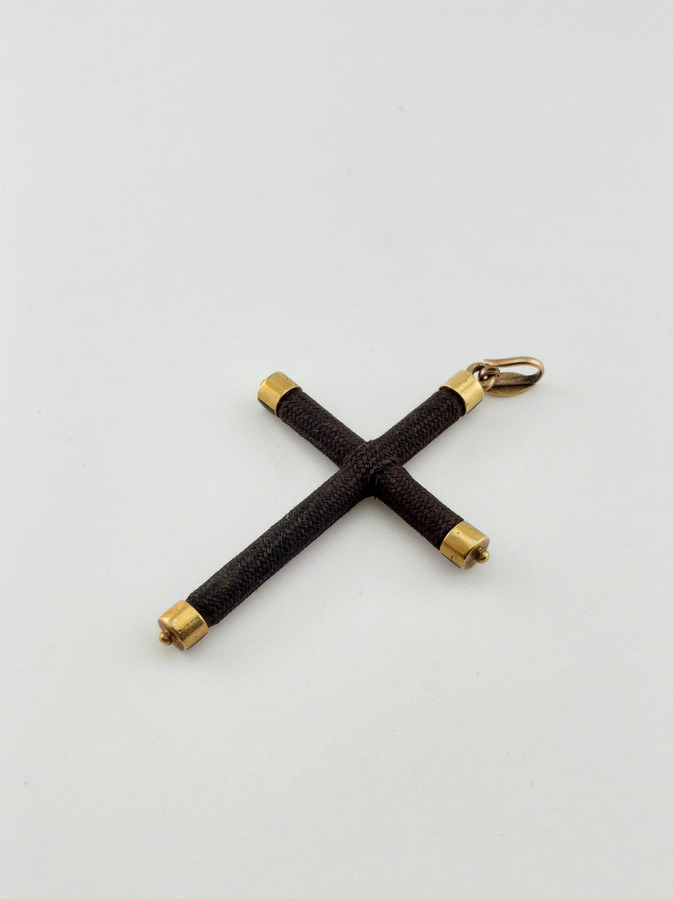 C.1850 Braided Hair Cross