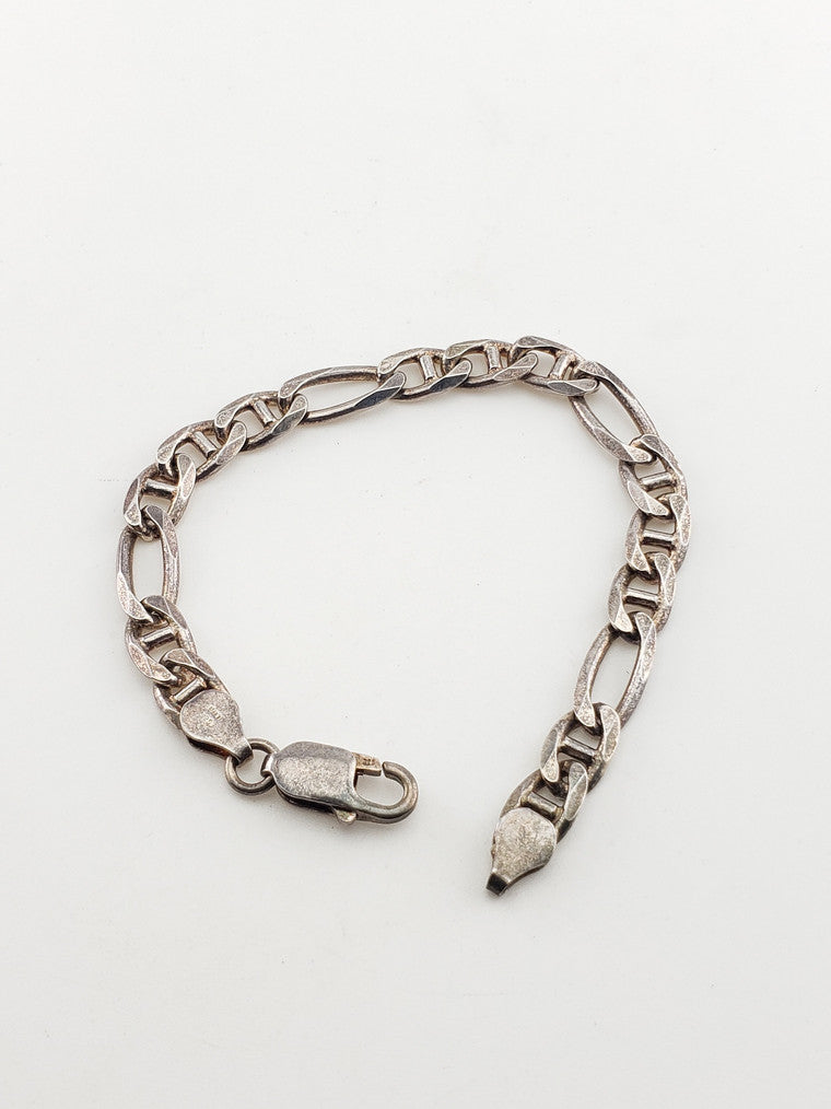 SS Mainer Chain Bracelet w/ a Figarucci Link