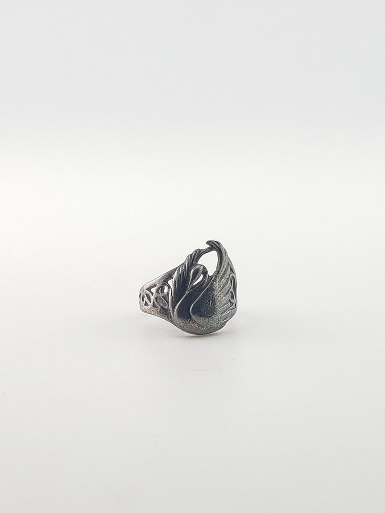 Silver Swan Ring