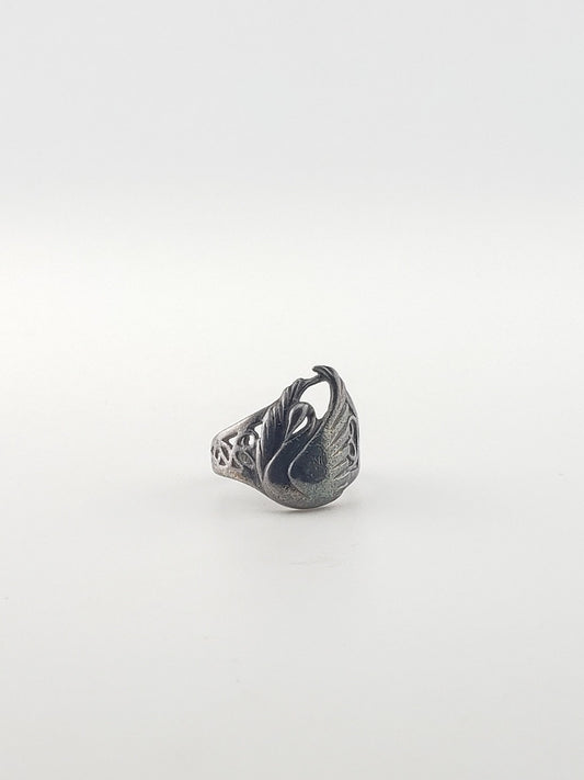 Silver Swan Ring