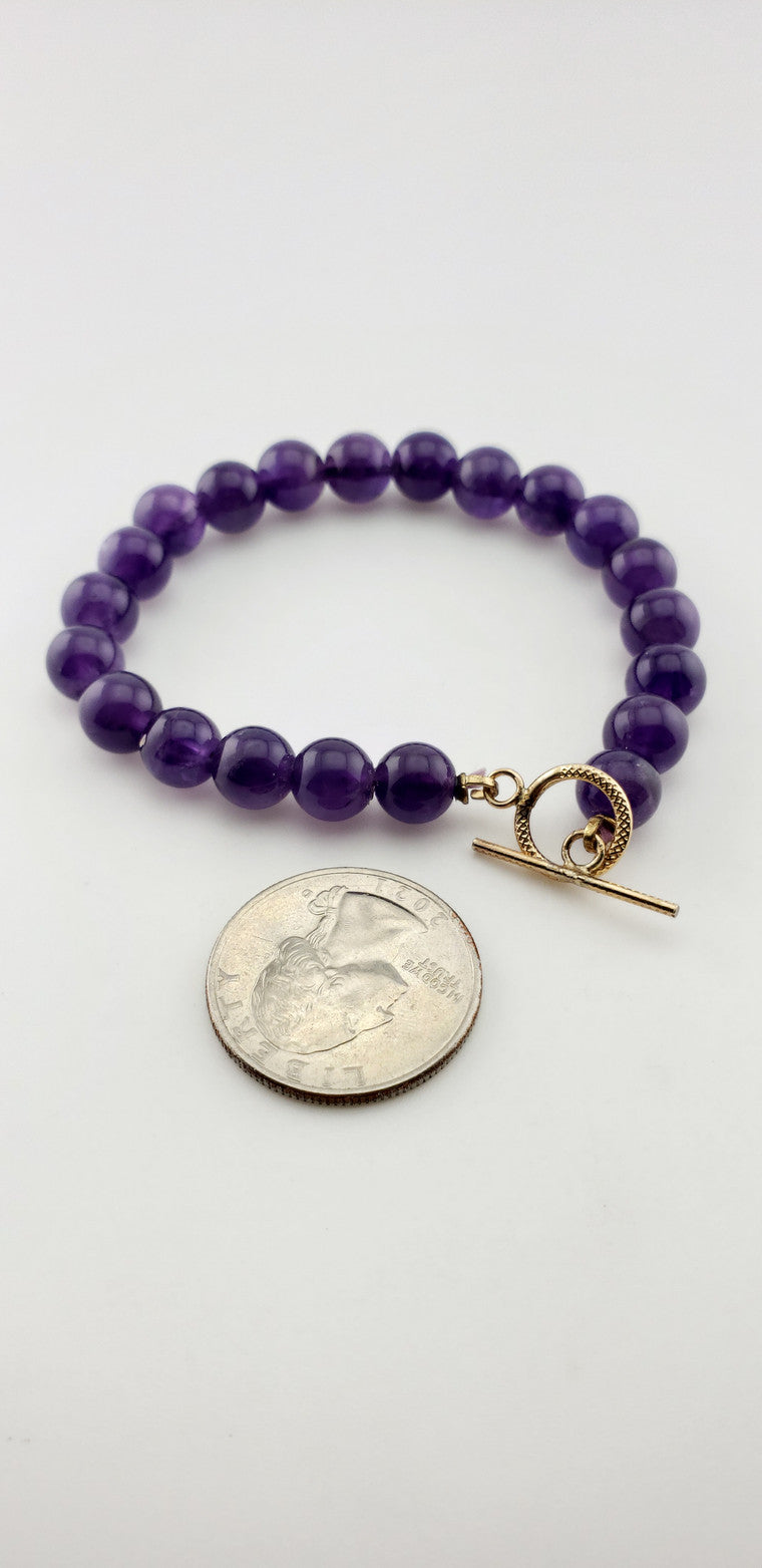 GF Amethyst Bead Bracelet