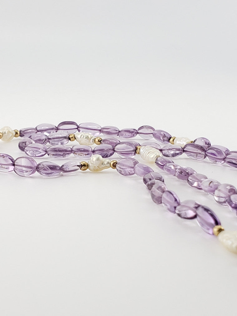 Oval Amethyst Strand 31"