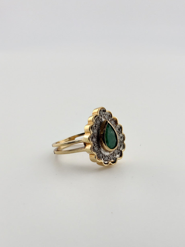 Emerald Pear Ring