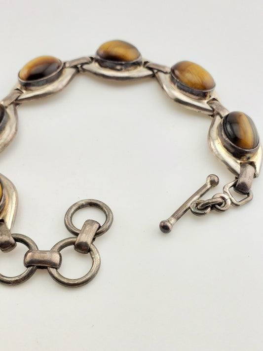 Tiger Eye SS Bracelet