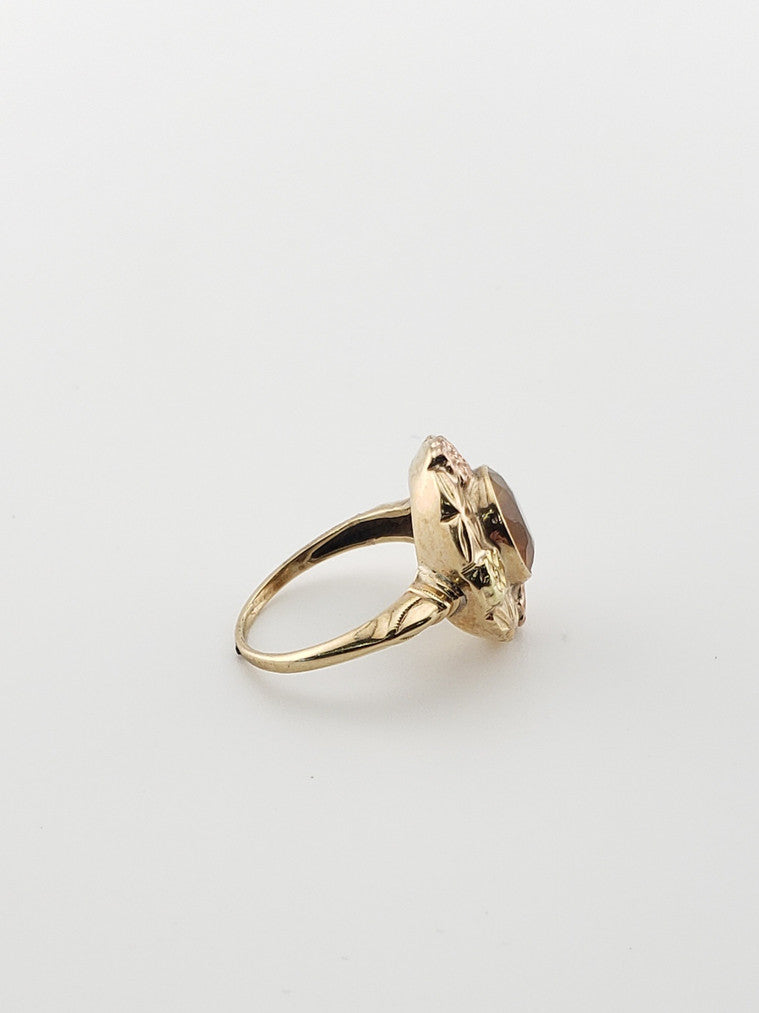 Round Citrine Ring