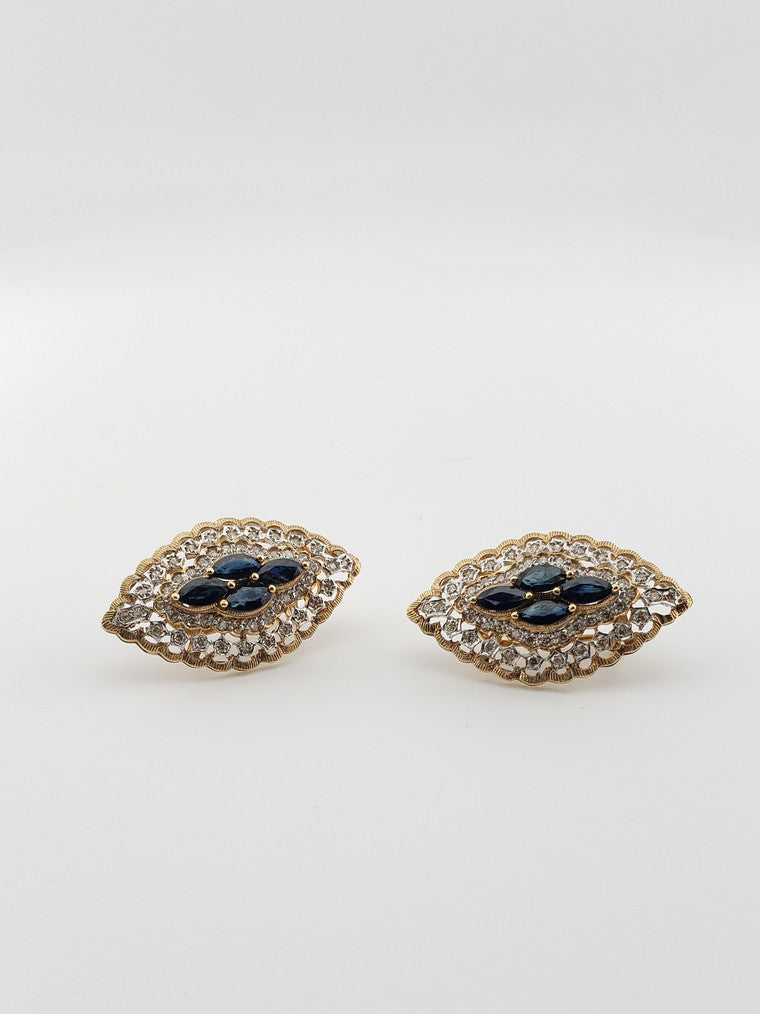 Sapphire Marquise Earrings