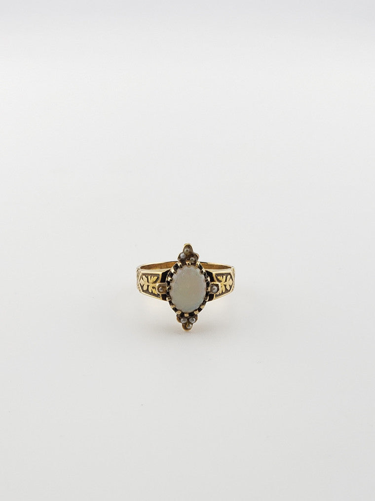 Victorian Opal & Pearl Ring