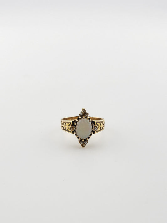 Victorian Opal & Pearl Ring