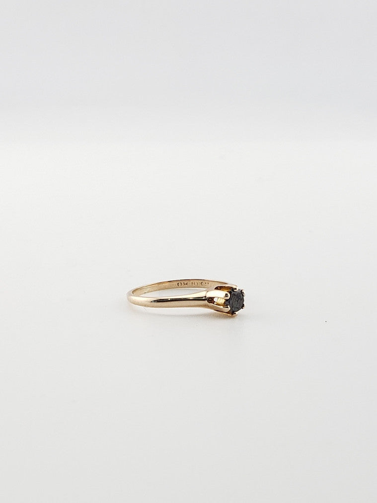 Round Black Diamond Ring