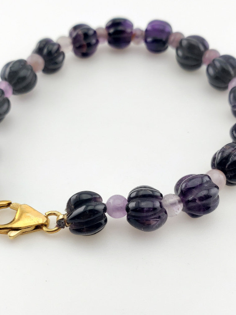 GF Amethyst Bead Bracelet