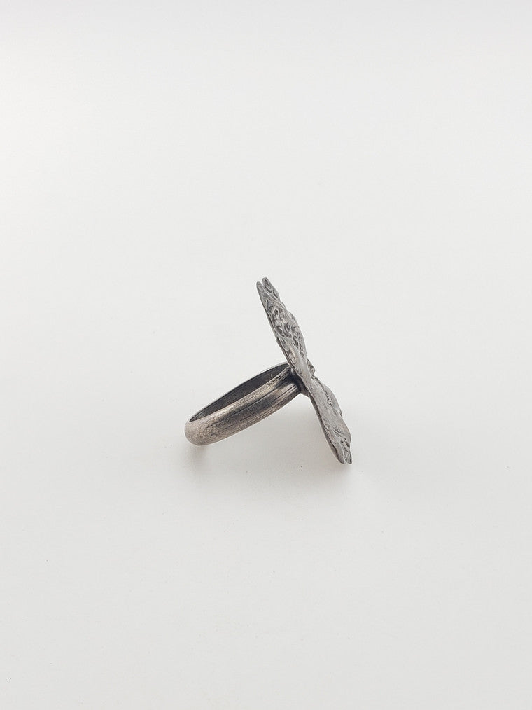 Sterling Silver Art Nouveau Bun-Up Ring