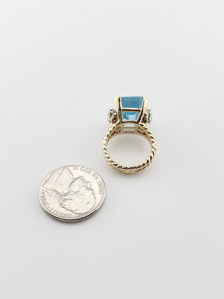 Blue Topaz Pinky Ring