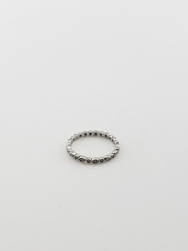 Platinum Diamond 'Bead' Band
