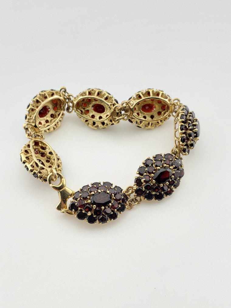 Garnet Cluster Bracelet