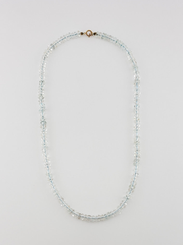 Rondel Aquamarine Strand 16.25"
