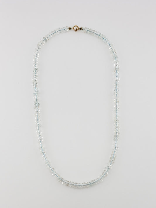 Rondel Aquamarine Strand 16.25"