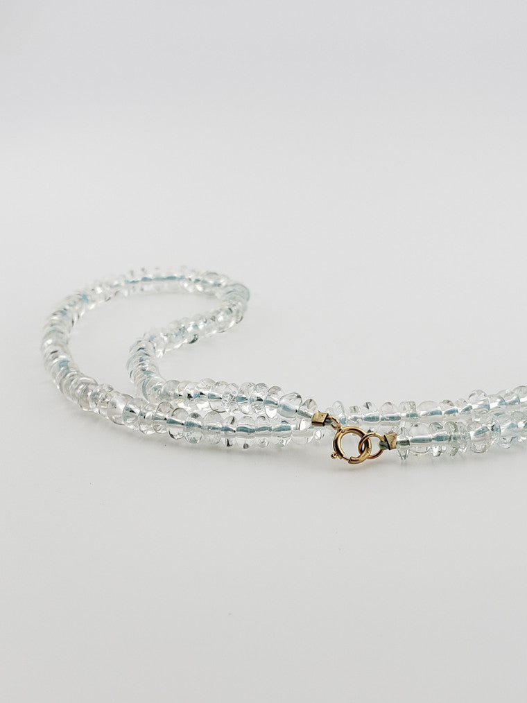 Rondel Aquamarine Strand 16.25"