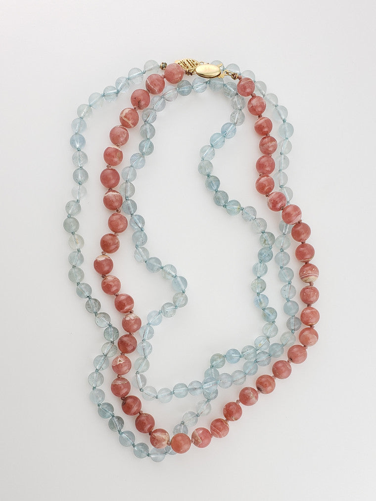 Round Aquamarine Strand 32"