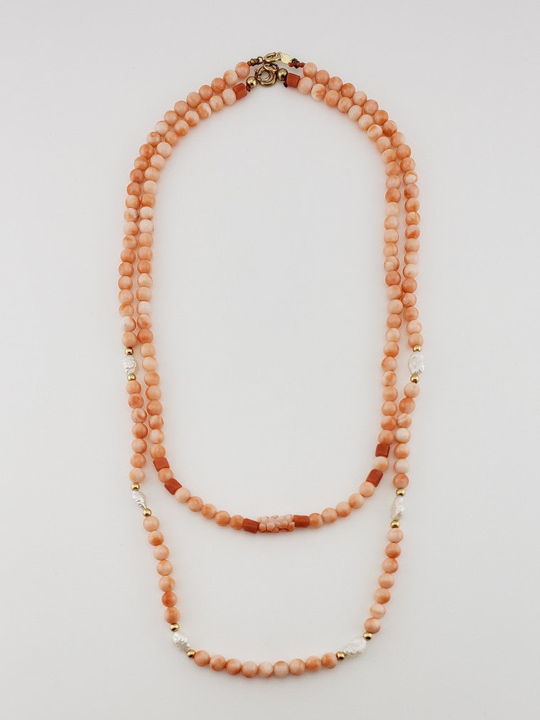 Coral & Pearl Strand 20"