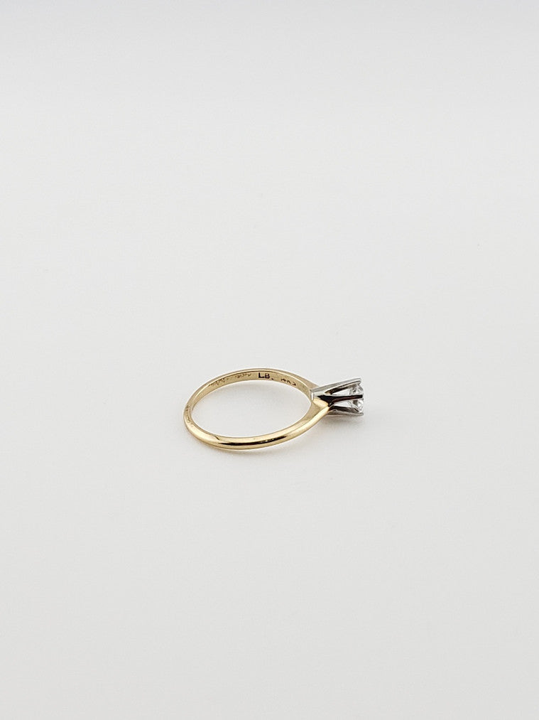 Two-Tone Solitaire Engagement Ring
