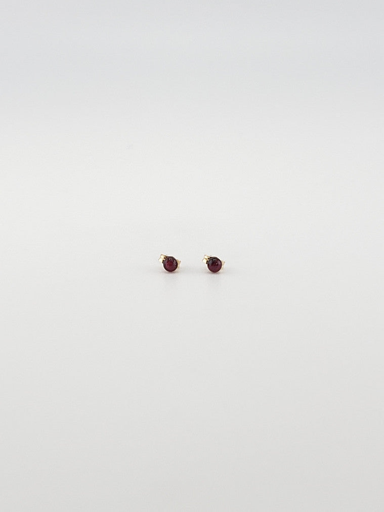 Rhodonite Garnet Stud Earrings