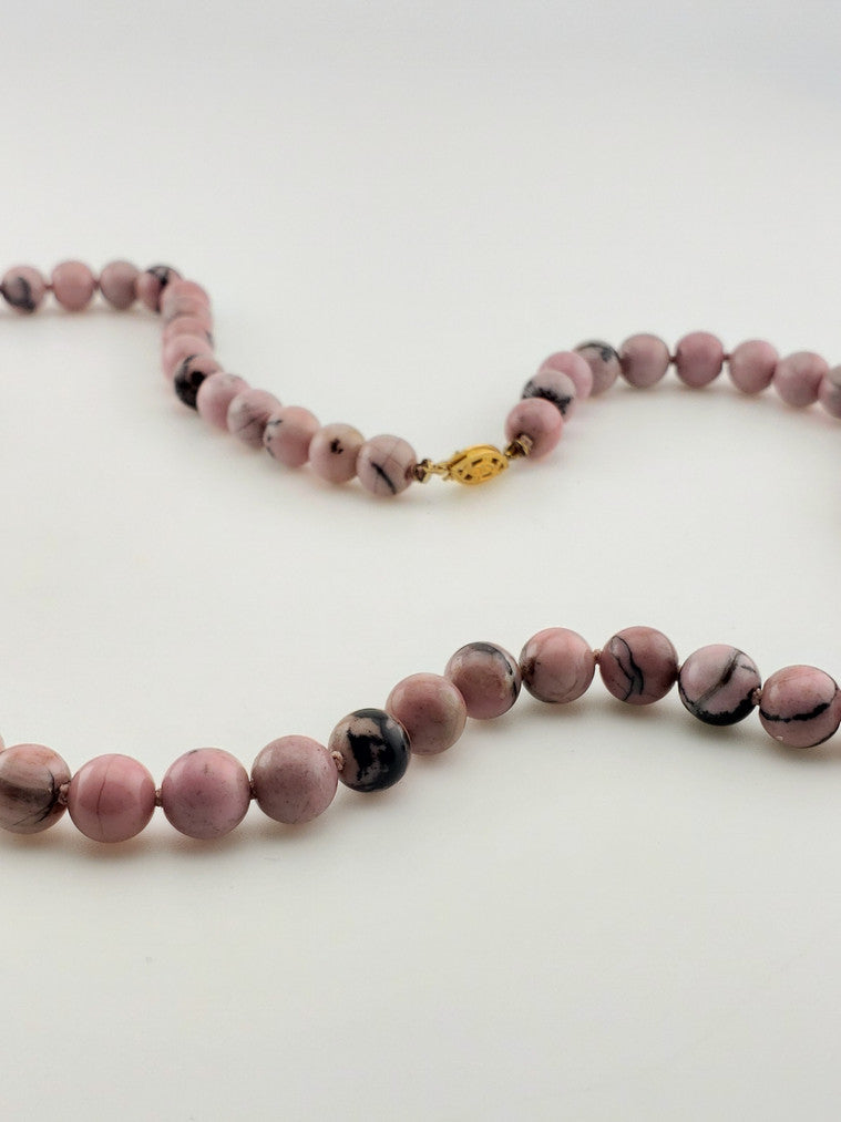 GF Long Rhodonite Strand