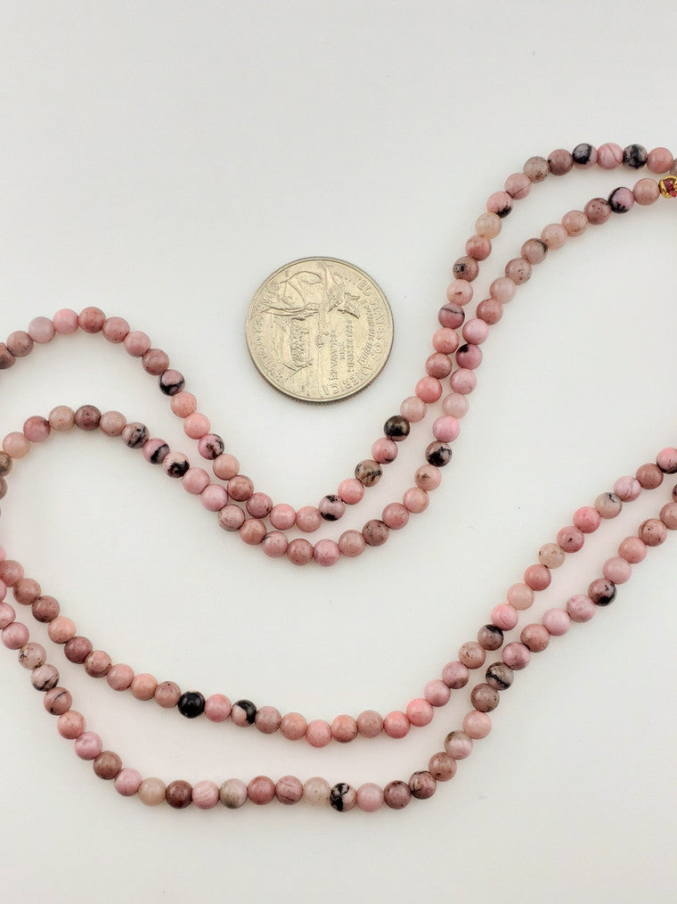 GF Long Rhodonite Strand