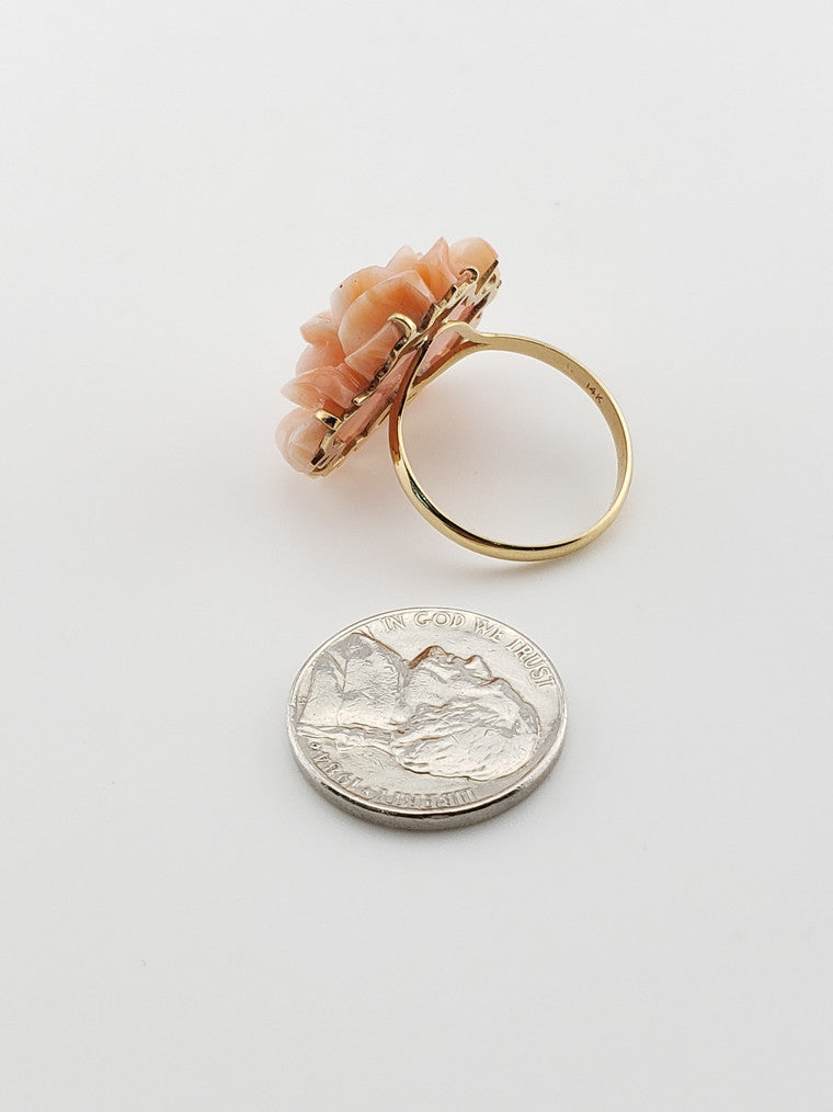 Coral Flower Ring