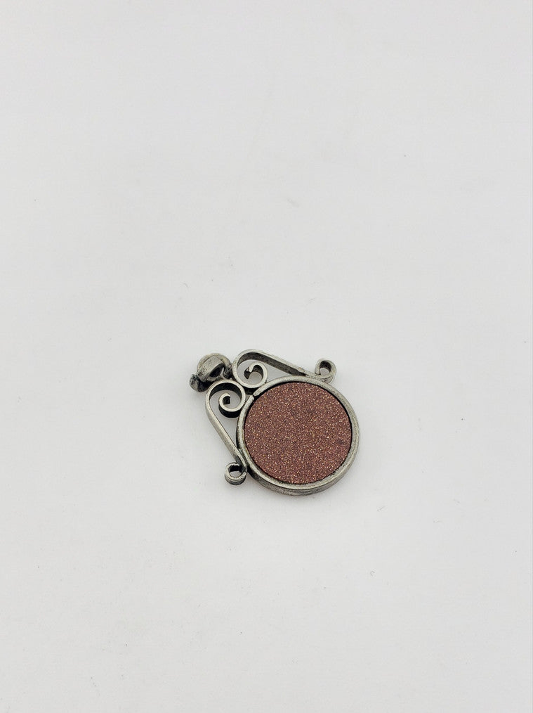 SS Goldstone Spinner Pendant Fob