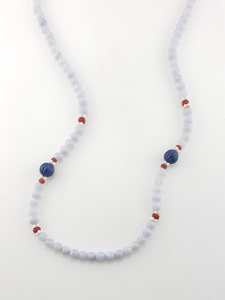 Blue Lace Agate Strand - 28"