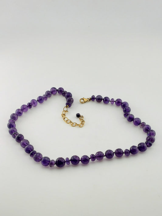 GF Faceted Amethyst Strand 17"-19.5"