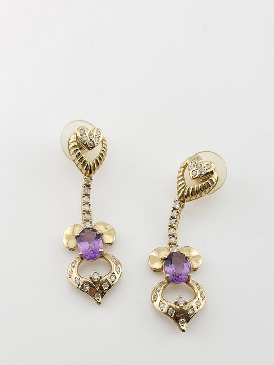 Amethyst Drop Earrings