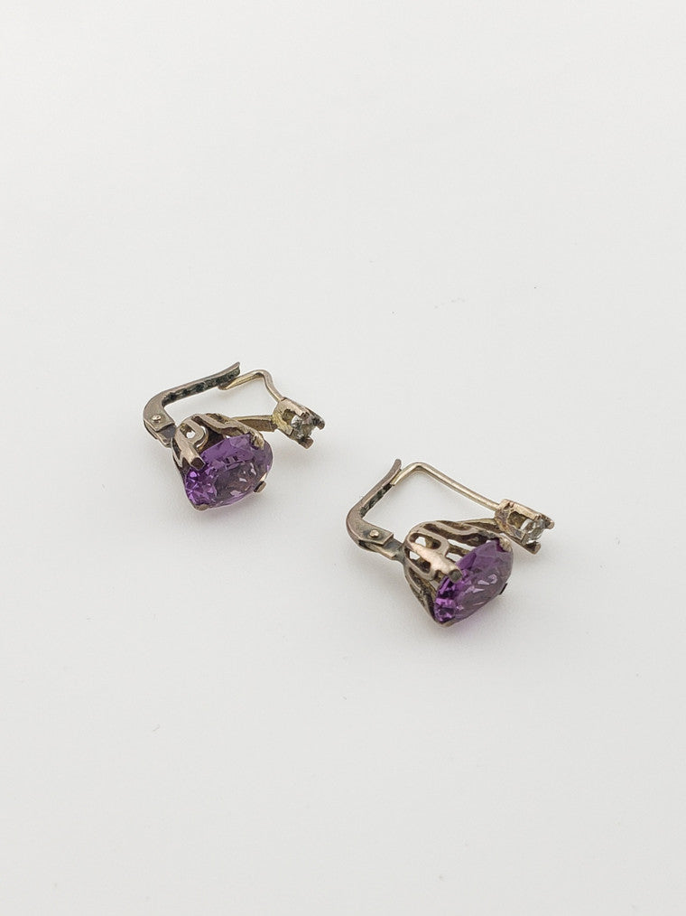 Synthetic Alexandrite Earrings