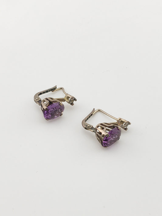 Synthetic Alexandrite Earrings